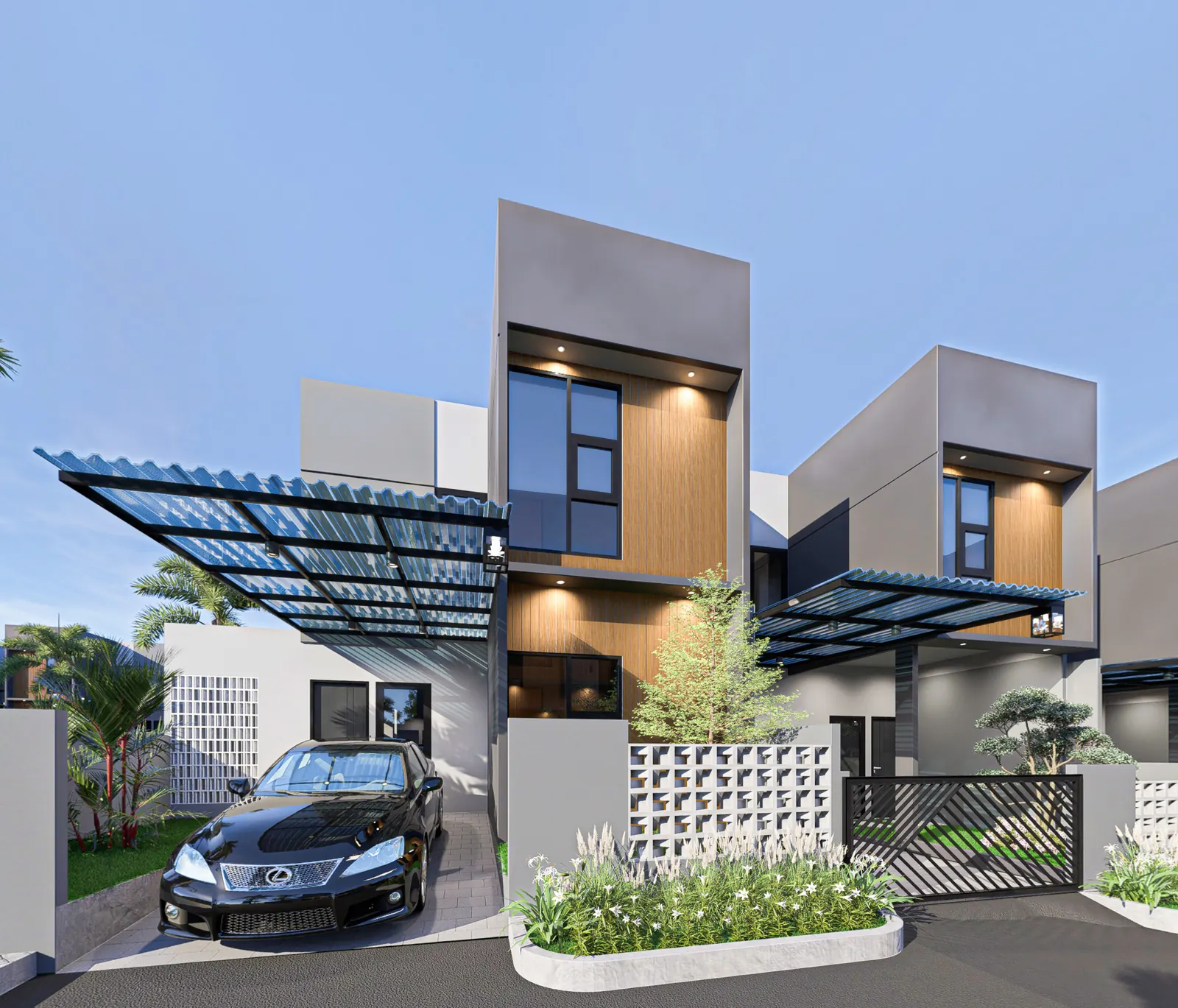 Render eksterior rumah tipe Camelia